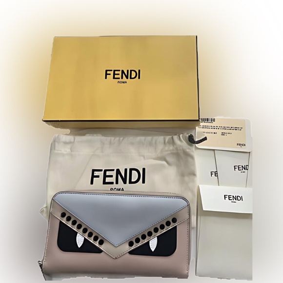 Fendi Monster Eyes zip-around continental wallet | “Bag Bugs/Monster” collection - Picture 1 of 6